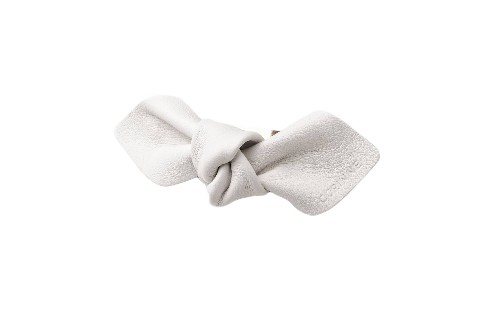 Leather Bow Big On Clip Damen White 1 pezzo von CORINNE