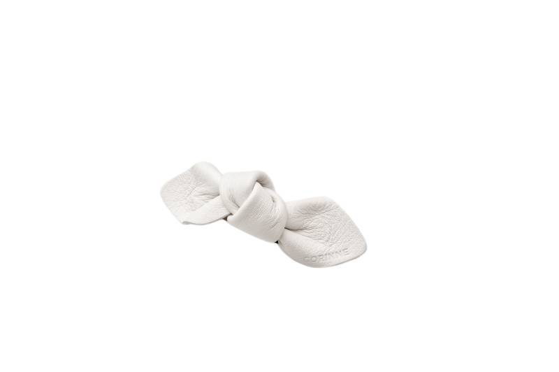 Leather Bow Small On Clip Damen White 1 pezzo von CORINNE