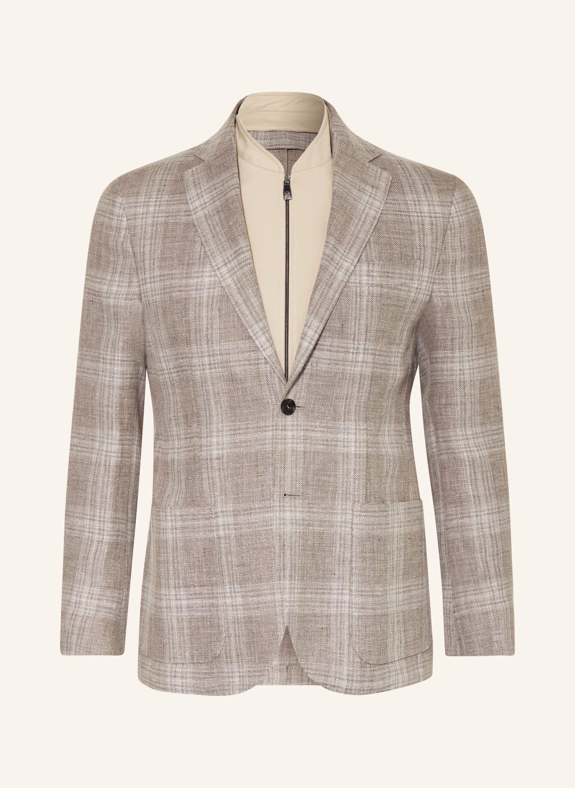 Corneliani Sakko Slim Fit Mit Abnehmbarer Blende beige von CORNELIANI