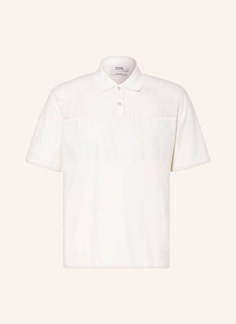 Cos Jersey-Poloshirt Relaxed Fit weiss von COS