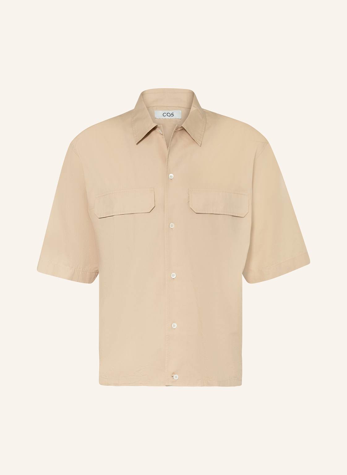 Cos Kurzarm-Hemd Relaxed Fit beige von COS