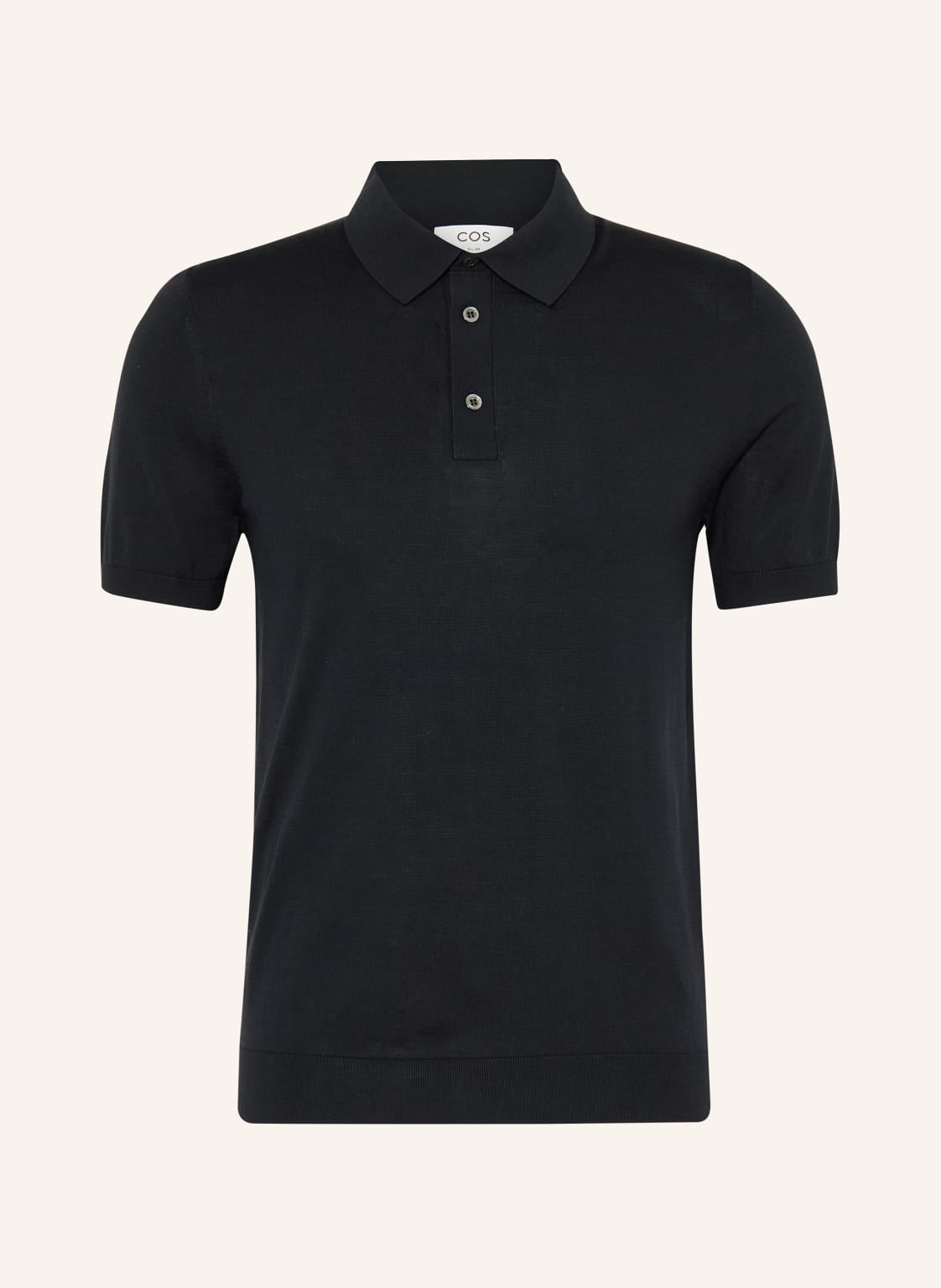 Cos Poloshirt Slim Fit Mit Seide blau von COS