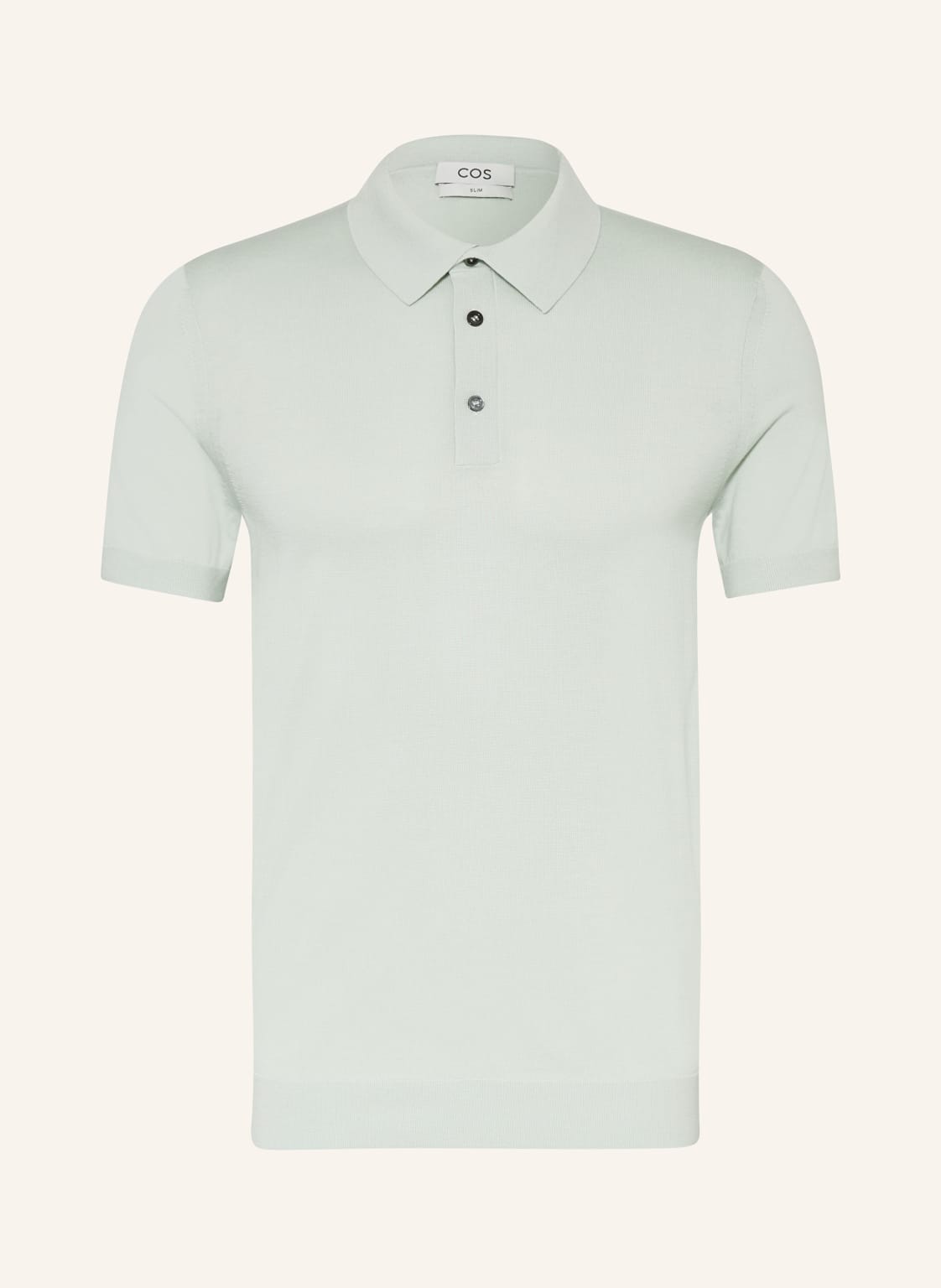 Cos Poloshirt Slim Fit Mit Seide gruen von COS