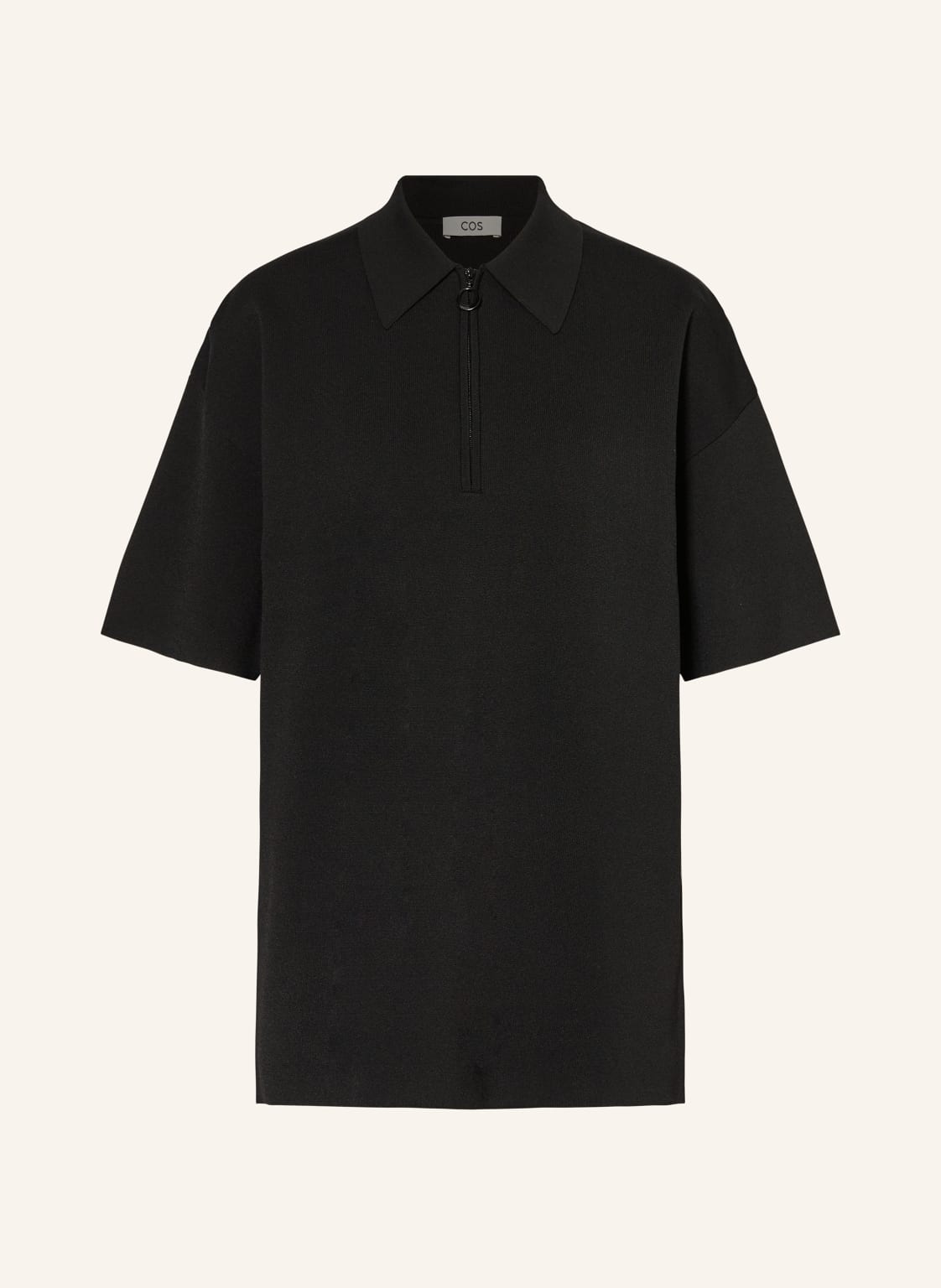 Cos Strick-Poloshirt schwarz von COS