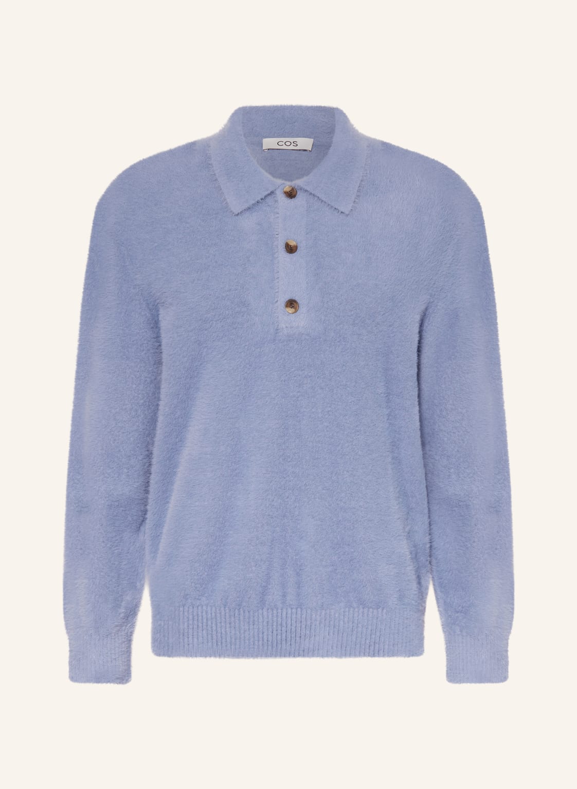 Cos Strick-Poloshirt Relaxed Fit blau von COS