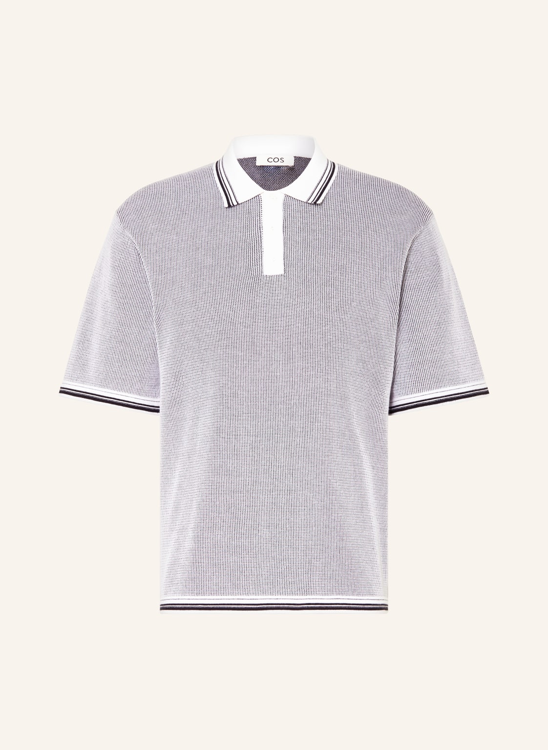 Cos Strick-Poloshirt weiss von COS