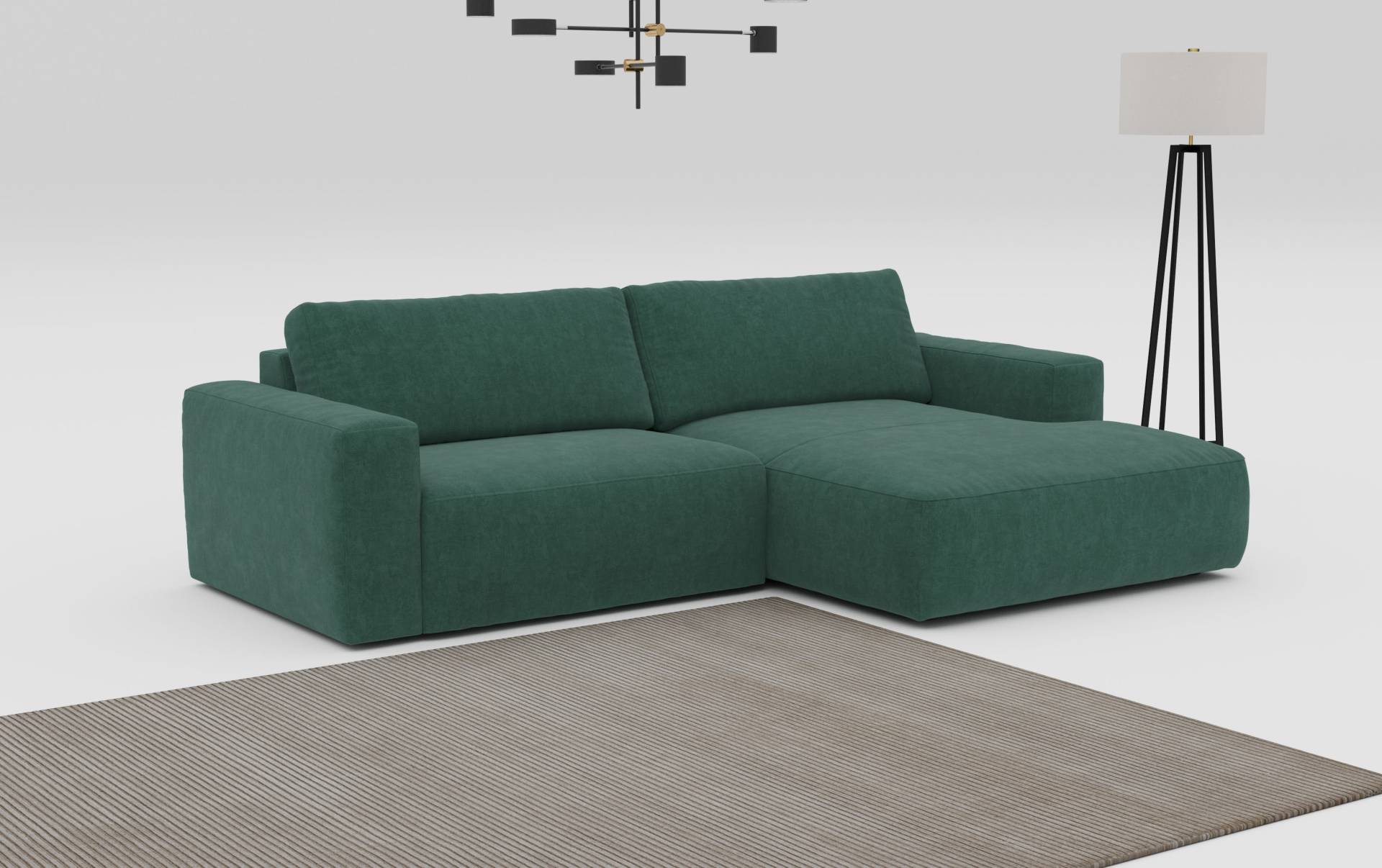 COTTA Ecksofa »Lasso L-Form, XL-Sofa«, mit breiter Recamiere im trendigen Cord oder angenehmen Strukturstoff von COTTA