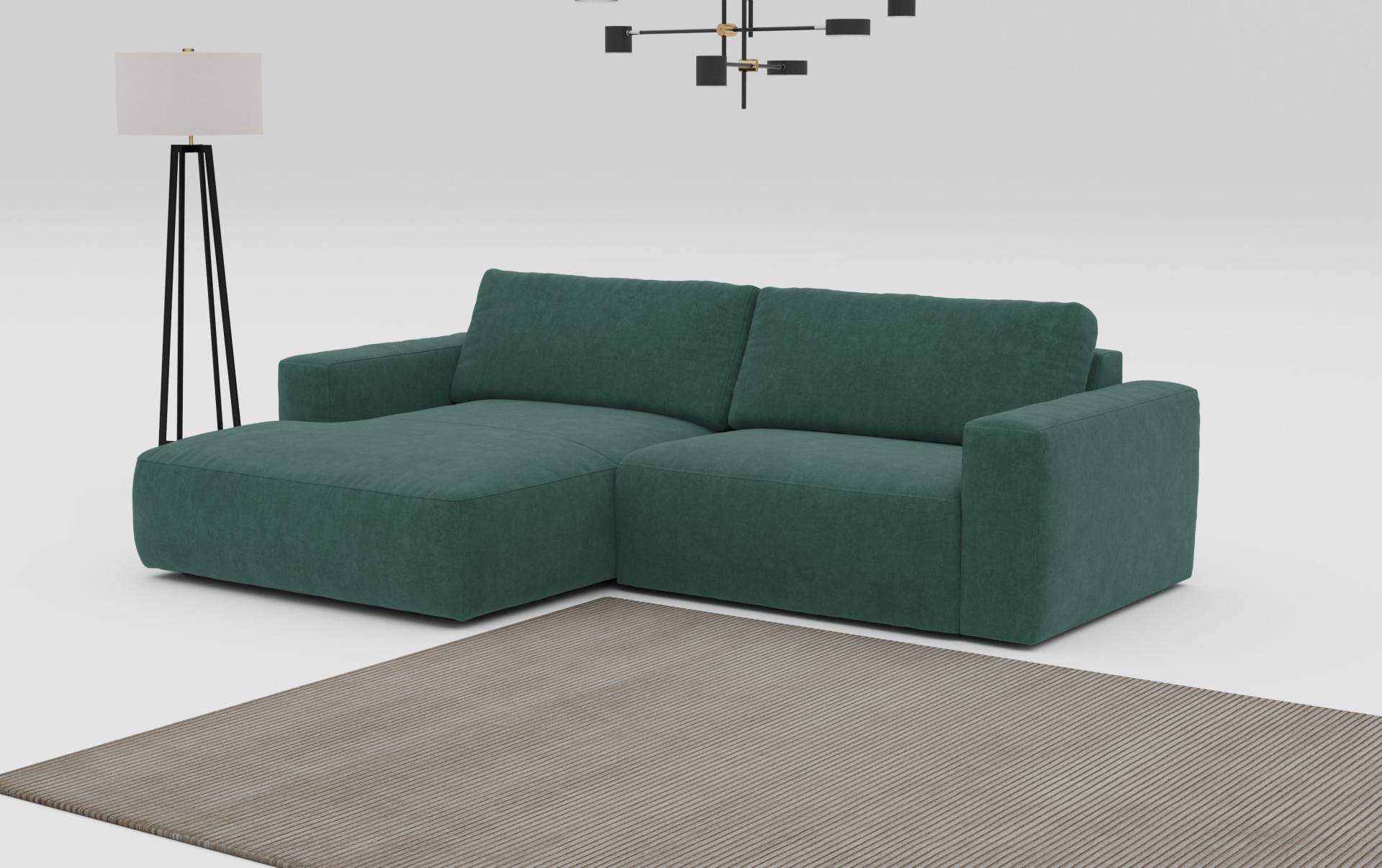 COTTA Ecksofa »Lasso L-Form, XL-Sofa«, mit breiter Recamiere im trendigen Cord oder angenehmen Strukturstoff von COTTA