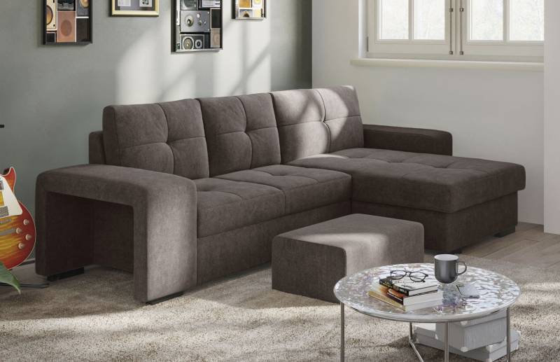 COTTA Ecksofa »Mattina L-Form«, inkl. Hocker, wahlweise mit Bettfunktion und Bettkasten von COTTA