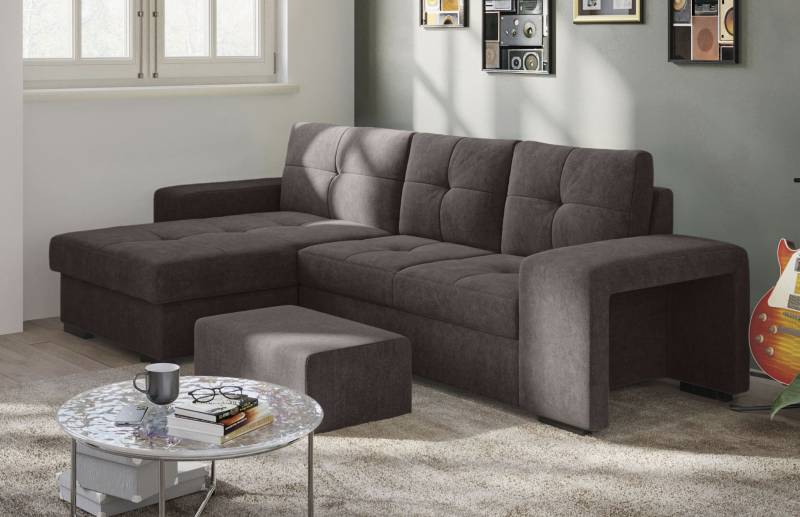 COTTA Ecksofa »Mattina L-Form«, inkl. Hocker, wahlweise mit Bettfunktion und Bettkasten von COTTA