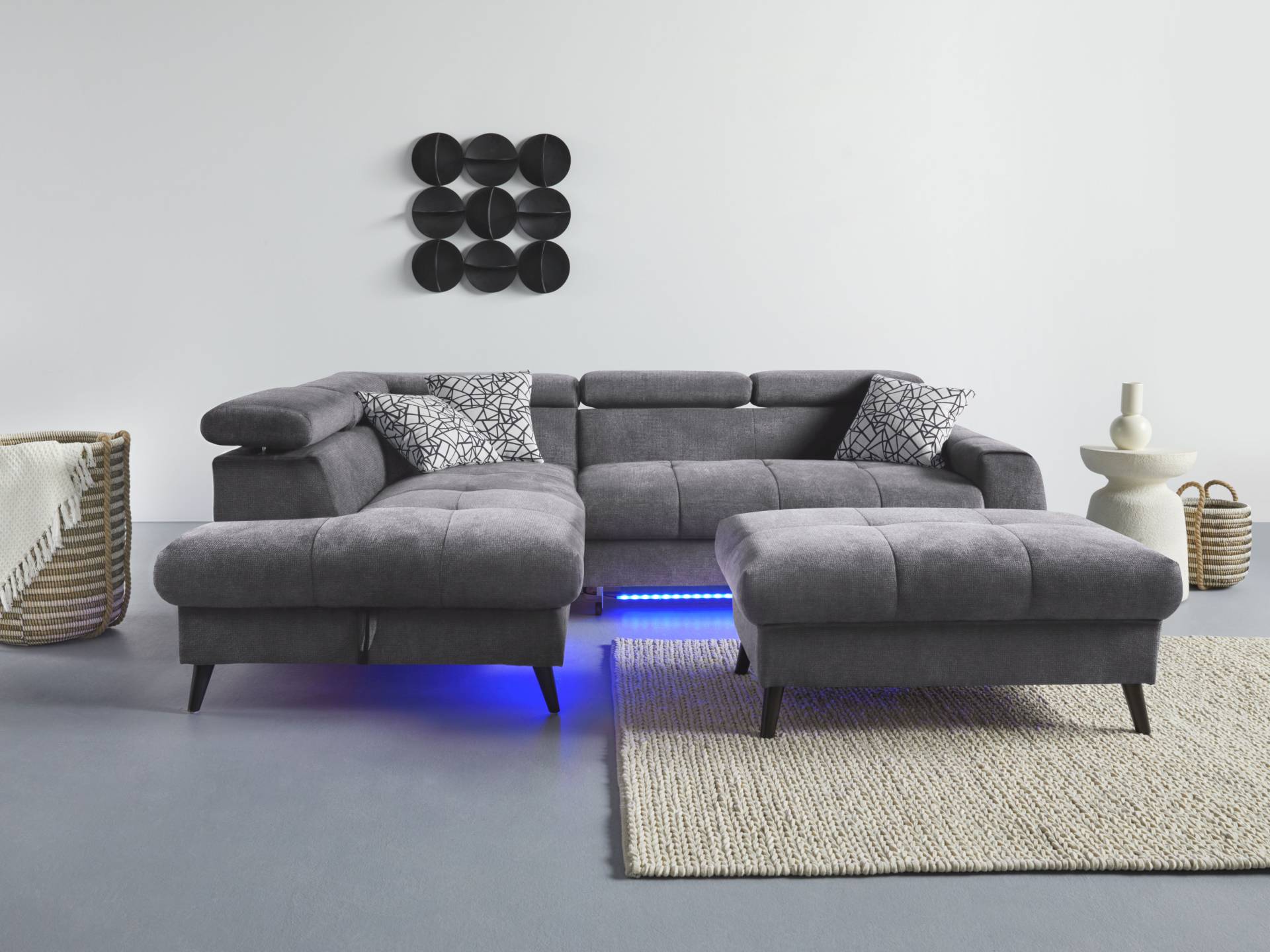 COTTA Ecksofa »Mia L-Form«, 3-tlg.-Kissen-Set, Ottomane, wahlweise mit oder ohne RGB-Beleuchtung COTTA Ecksofa »Mia L-Form«, 3-tlg.-Kissen-Set, Ottomane, wahlweise mit oder ohne RGB-Beleuchtung von COTTA