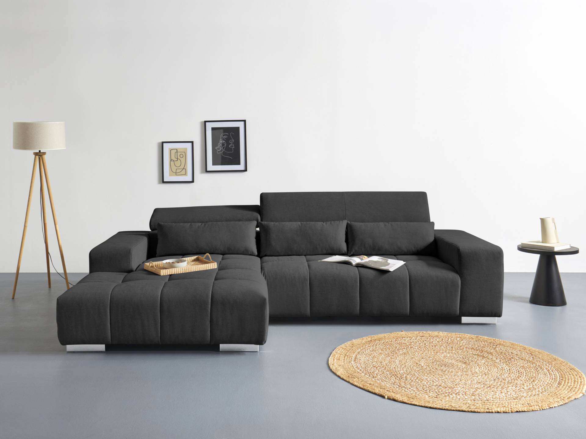 COTTA Ecksofa »Orion L-Form«, mit Recamiere, inkl. verstellbaren Kopfstützen und 3 Kissen COTTA Ecksofa »Orion L-Form«, mit Recamiere, inkl. verstellbaren Kopfstützen und 3 Kissen von COTTA