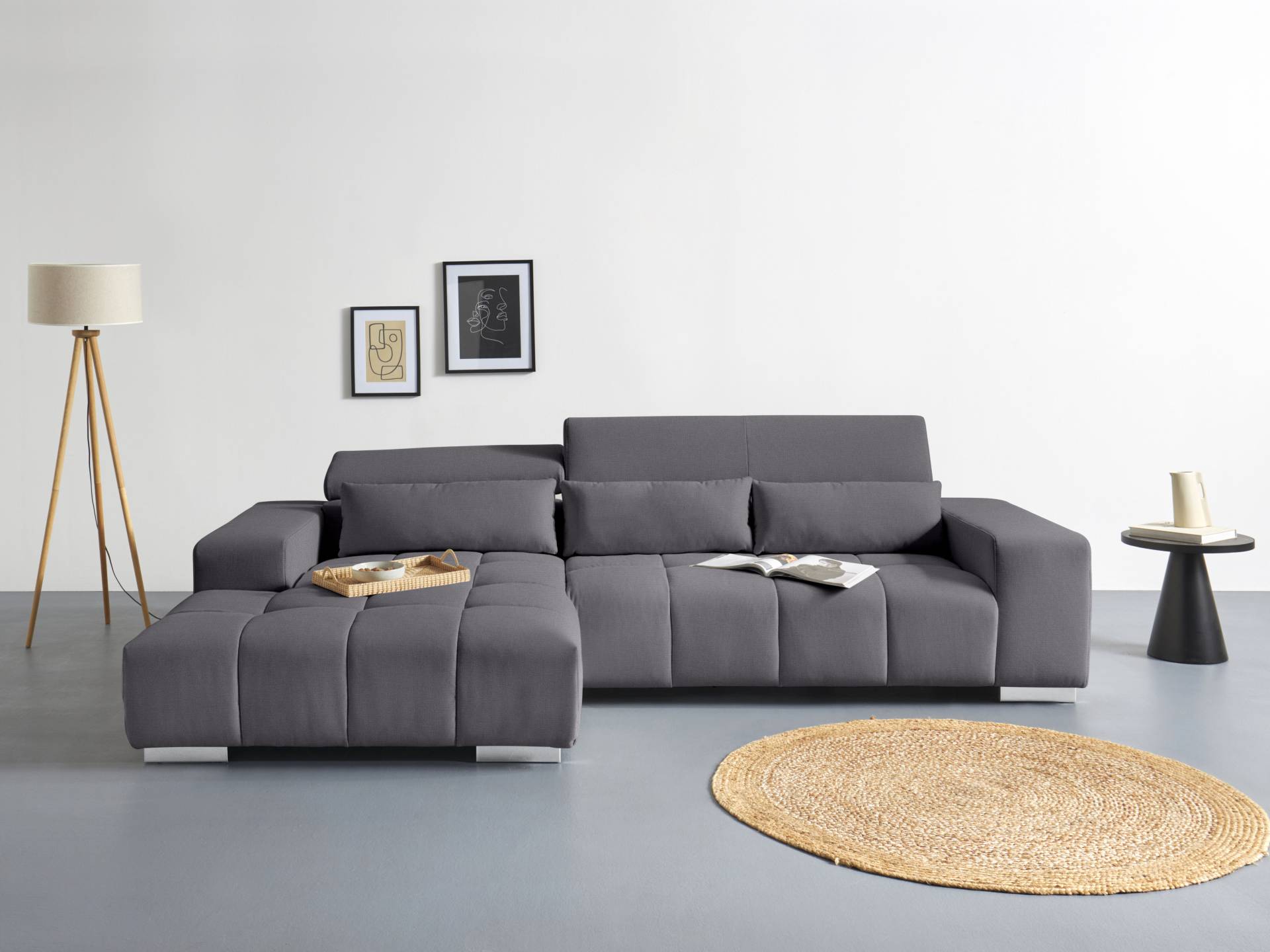 COTTA Ecksofa »Orion L-Form«, mit Recamiere, inkl. verstellbaren Kopfstützen und 3 Kissen COTTA Ecksofa »Orion L-Form«, mit Recamiere, inkl. verstellbaren Kopfstützen und 3 Kissen von COTTA