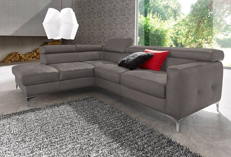 COTTA Ecksofa »Sammy L-Form«, inklusive Kopfstützen-Höhenverstellung, wahlweise mit Bettfunktion COTTA Ecksofa »Sammy L-Form«, inklusive Kopfstützen-Höhenverstellung, wahlweise mit Bettfunktion von COTTA