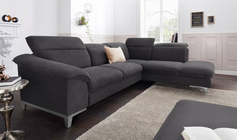 COTTA Polstergarnitur »Teresa«, (Set), Set: bestehend aus Ecksofa und Hocker, Ecksofa wahlweise Bettfunktion von COTTA