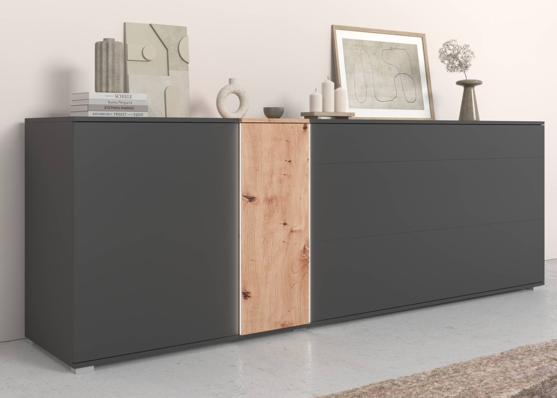 COTTA Sideboard »Montana«, Breite 235 cm, inkl. LED-Beleuchtung und Push-To-Open von COTTA