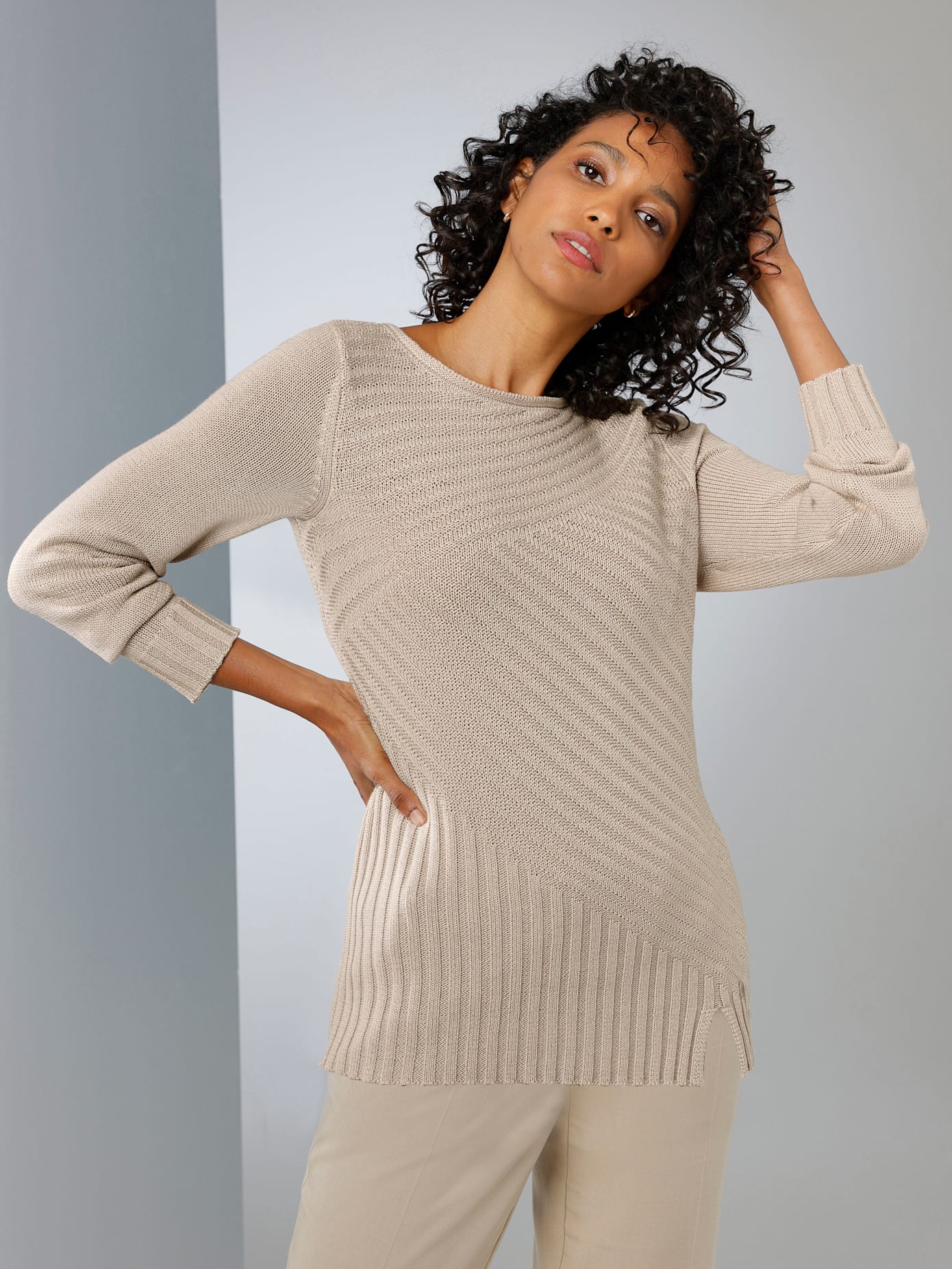 CREATION L PREMIUM Strickpullover »Lyocell-Baumwoll-Pullover« von CREATION L PREMIUM