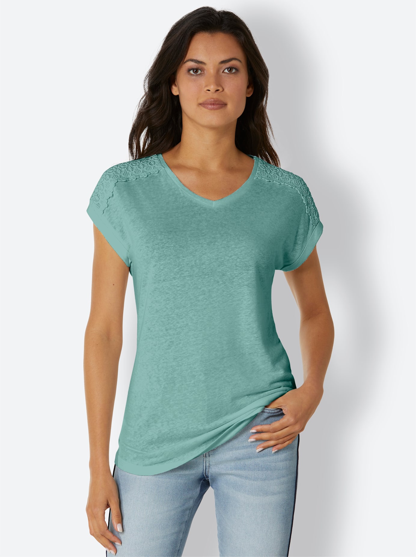 CREATION L PREMIUM V-Shirt »Leinen-Viskose-Shirt« CREATION L PREMIUM V-Shirt »Leinen-Viskose-Shirt« von CREATION L PREMIUM