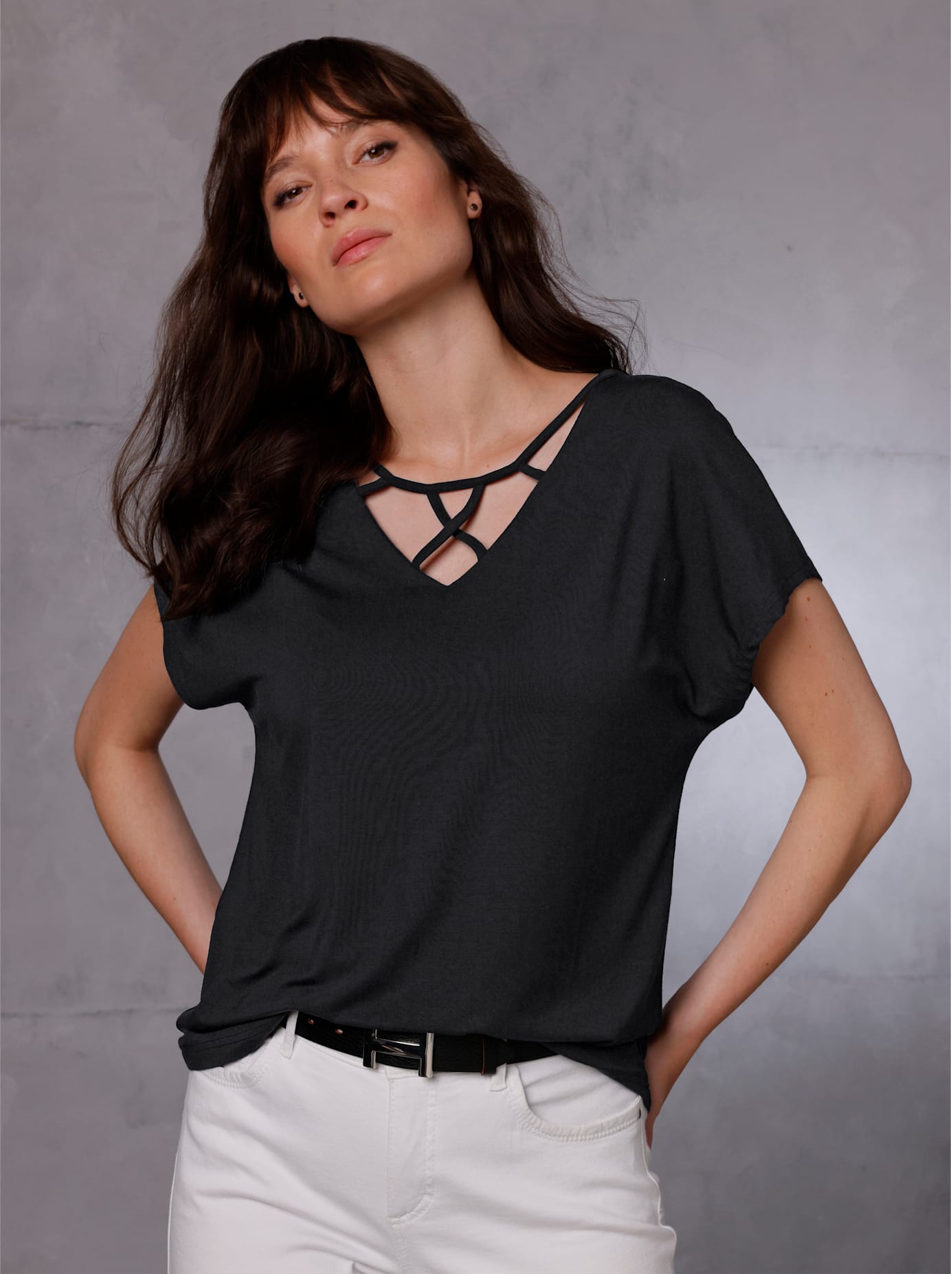 CREATION L PREMIUM V-Shirt »Modal-Shirt«, (1 tlg.) von CREATION L PREMIUM