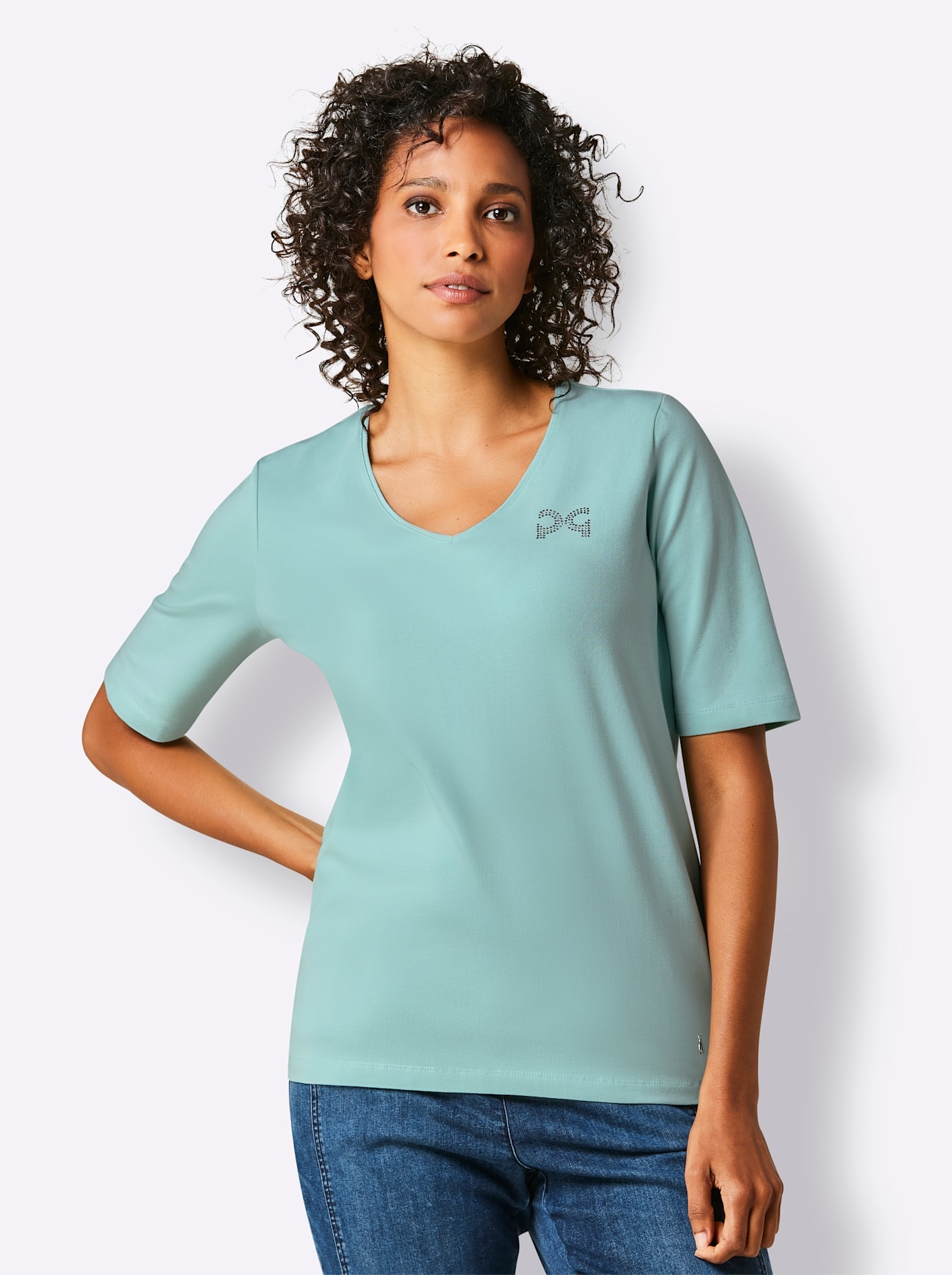 CREATION L PREMIUM V-Shirt »Pima-Baumwoll-Shirt«, (1 tlg.) von CREATION L PREMIUM
