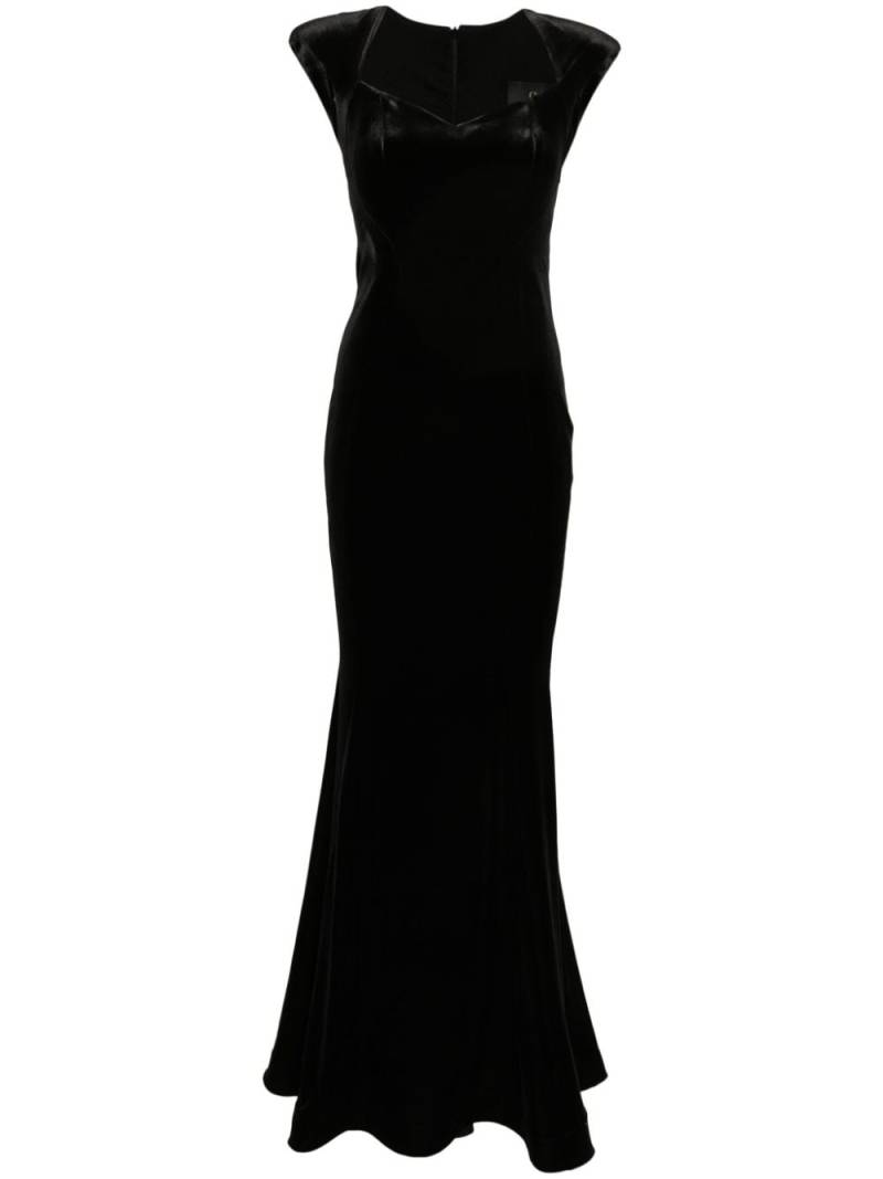 CRISTALLINI Monaco velvet dress - Black von CRISTALLINI