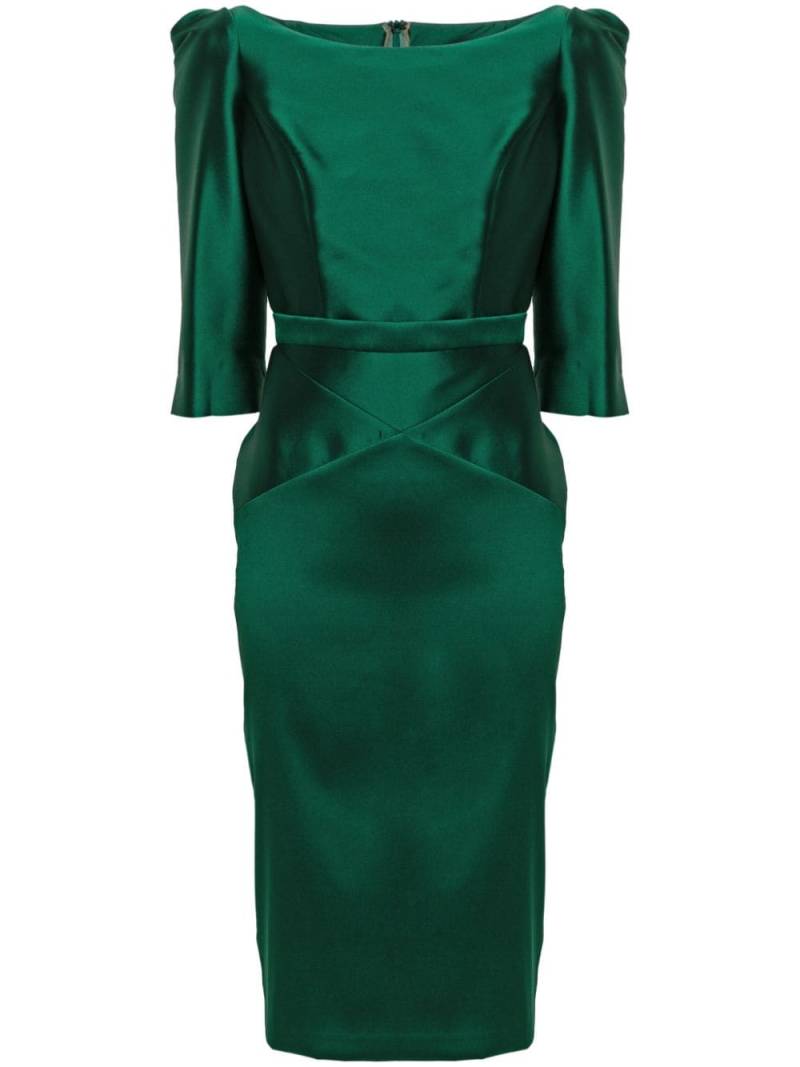 CRISTALLINI taffeta midi dress - Green von CRISTALLINI