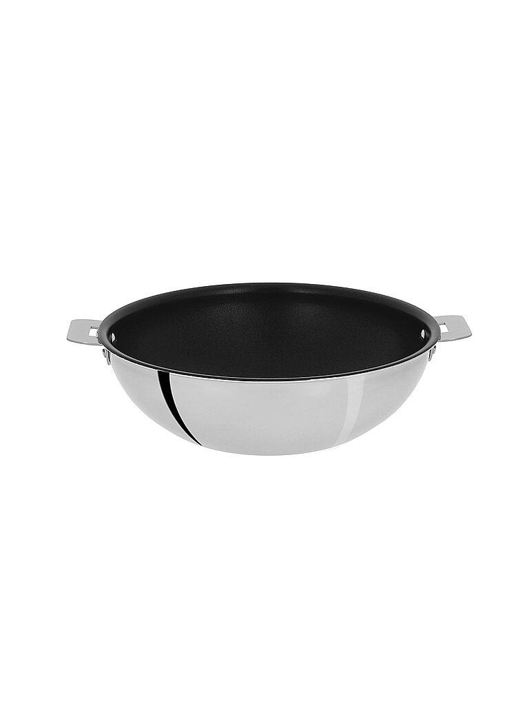 CRISTEL FRANCE Wok 28cm CASTELINE EXCELISS Edelstahl Antihaft silber von CRISTEL FRANCE