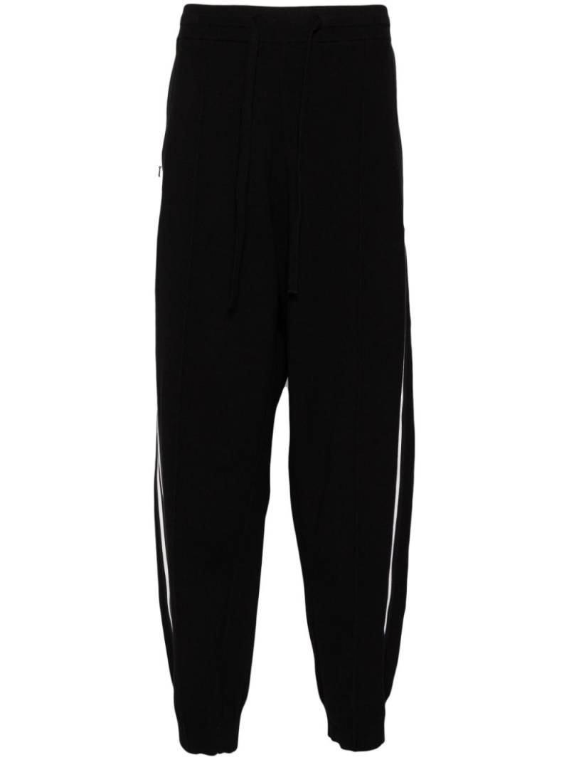 CROQUIS Side-stripe knit trousers - Black von CROQUIS