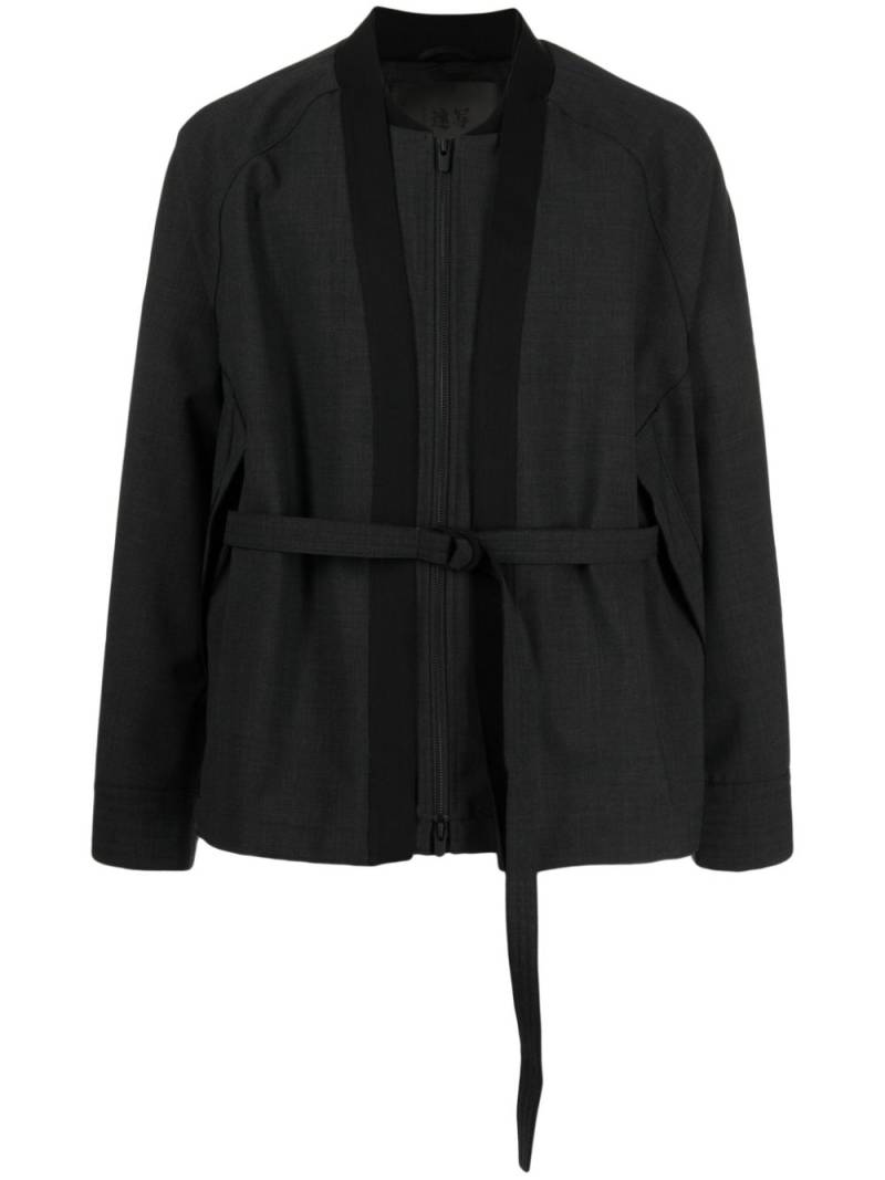 CROQUIS belted hybrid jacket - Black von CROQUIS