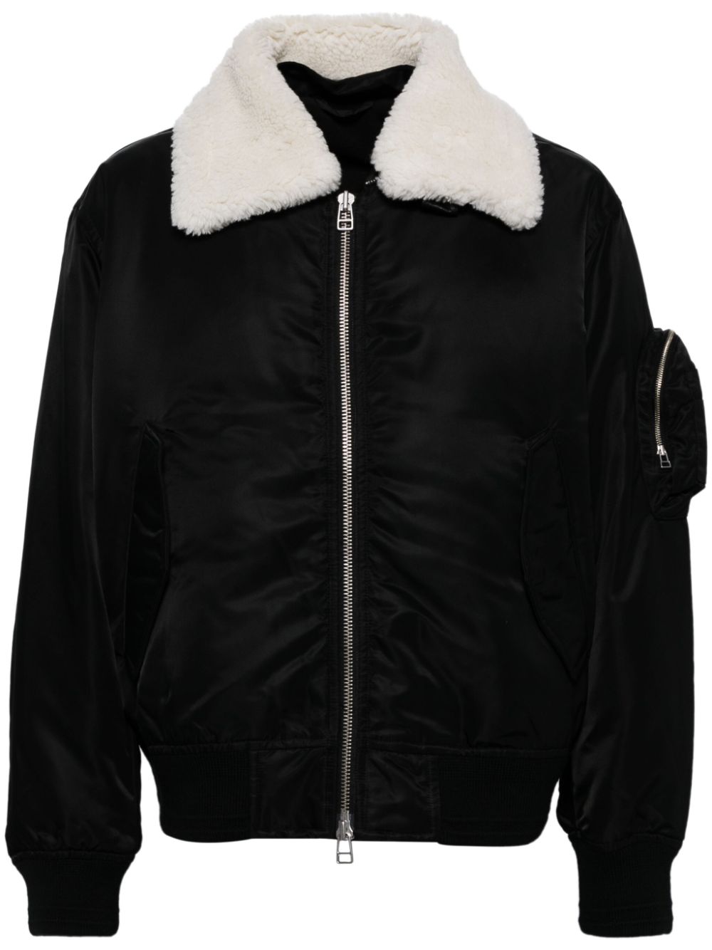 CROQUIS shearling-collar jacket - Black von CROQUIS