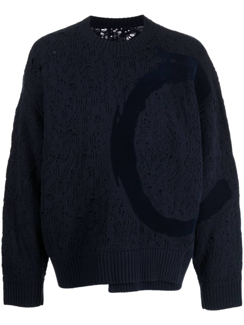 CROQUIS distressed knit jumper - Blue von CROQUIS