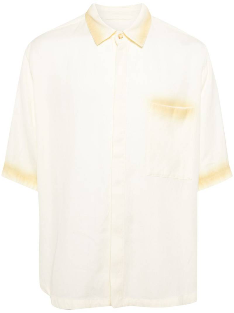 CROQUIS faded-trim short-sleeve shirt - Yellow von CROQUIS