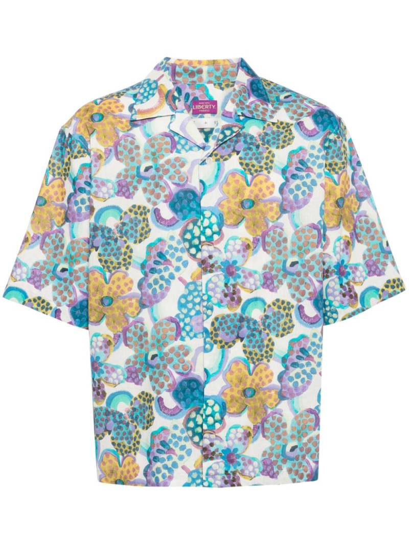 CROQUIS flower-print linen-cotton blend shirt - White von CROQUIS