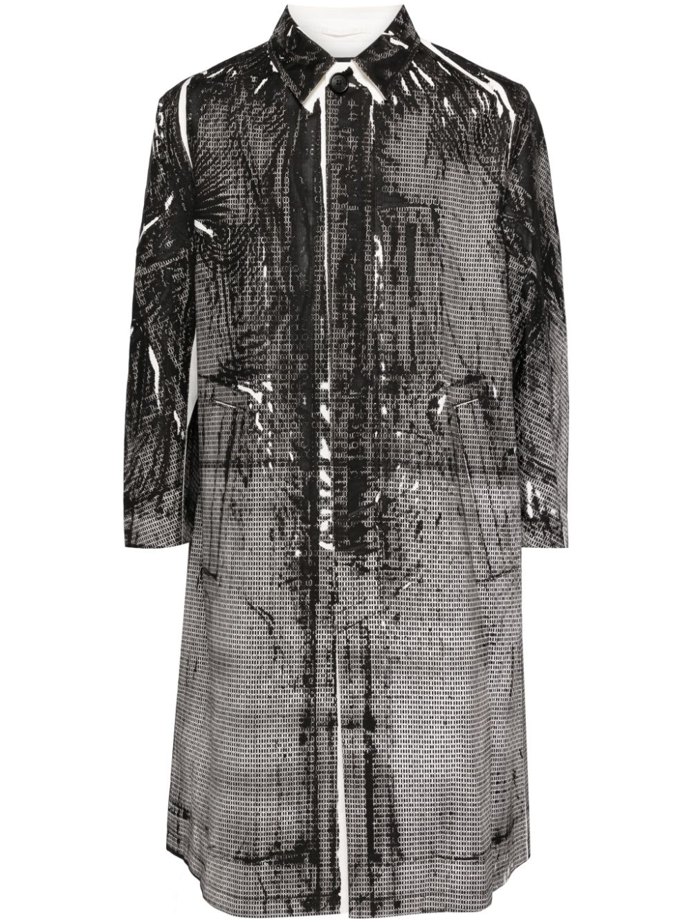 CROQUIS graphic-print coat - Black von CROQUIS