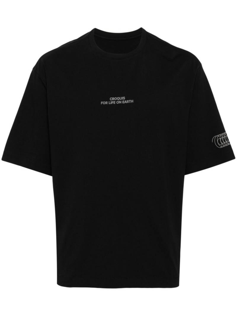 CROQUIS logo-print cotton T-shirt - Black von CROQUIS