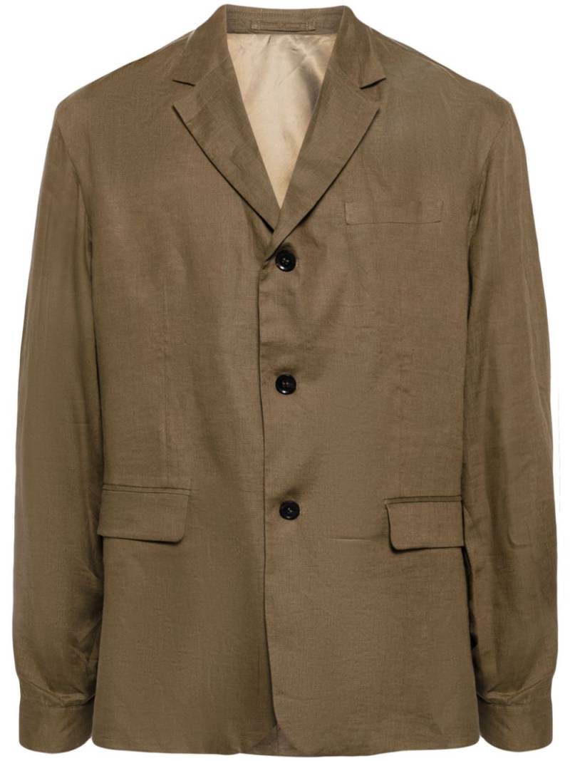 CROQUIS notched-lapel linen blazer - Brown von CROQUIS