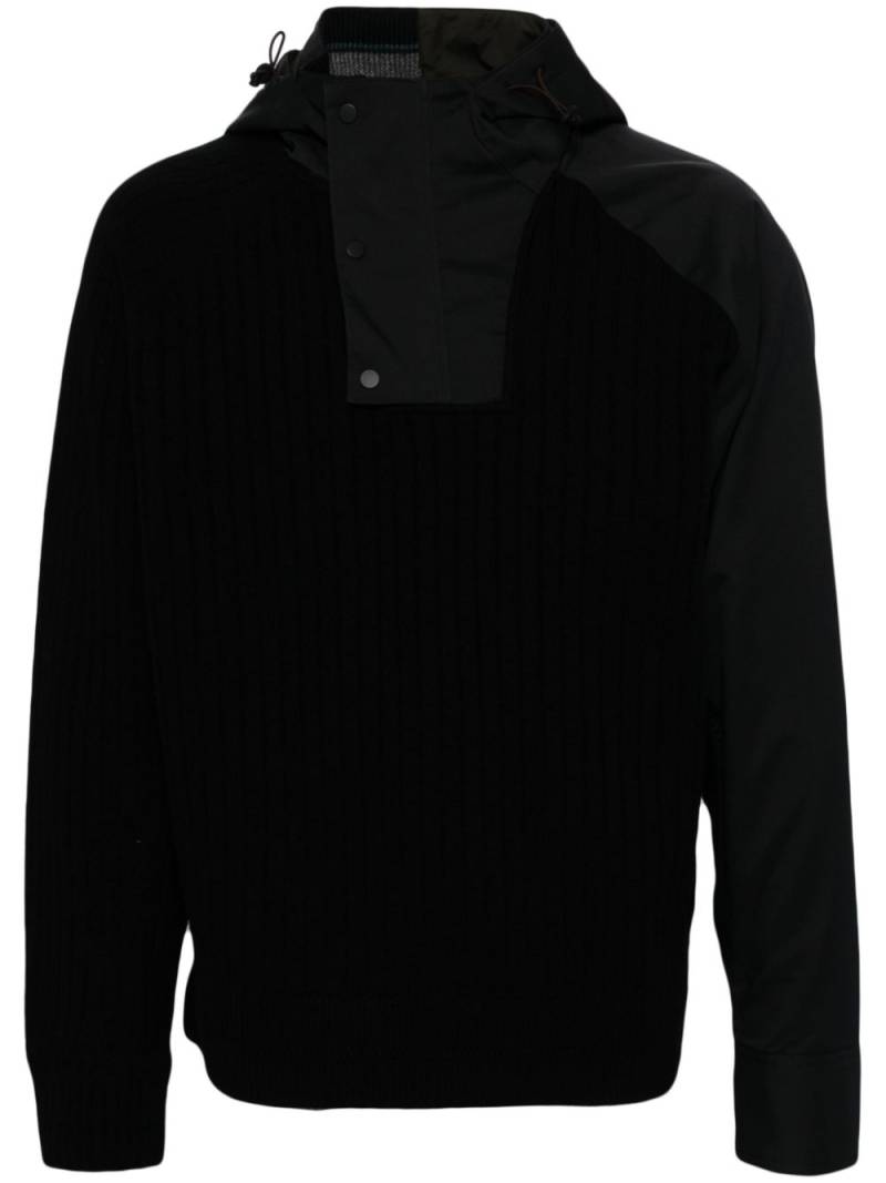 CROQUIS panelled hooded jumper - Black von CROQUIS