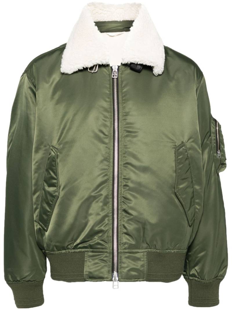 CROQUIS shearling-collar jacket - Green von CROQUIS