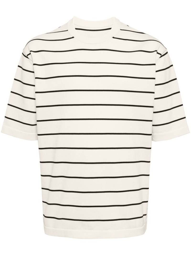 CROQUIS stripe-pattern cotton-blend T-shirt - White von CROQUIS