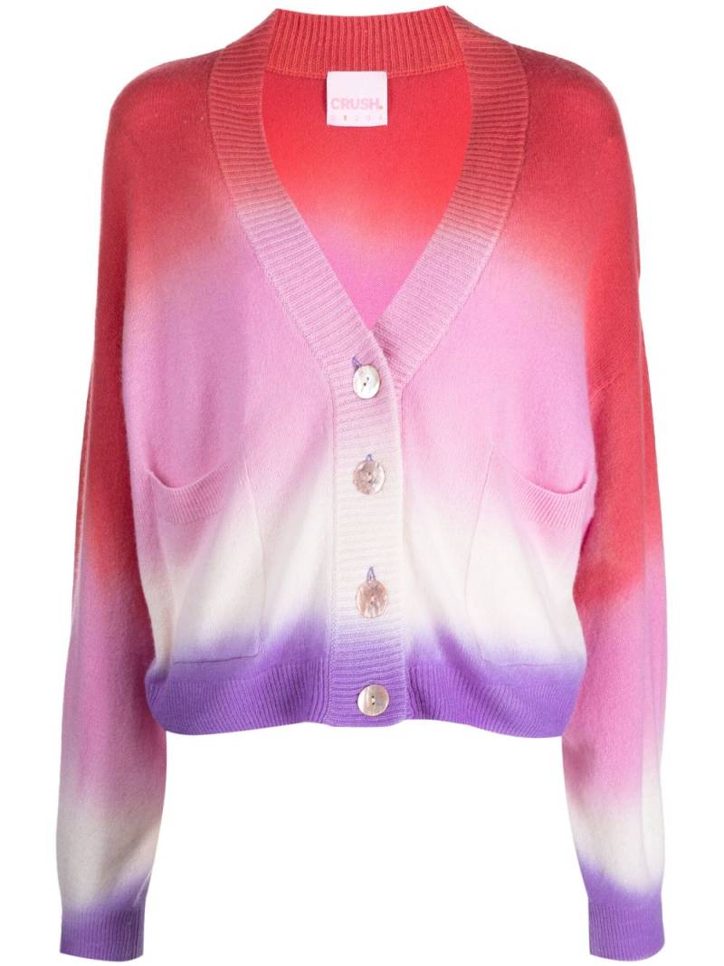 CRUSH CASHMERE ombre button-up cardigan - Pink von CRUSH CASHMERE