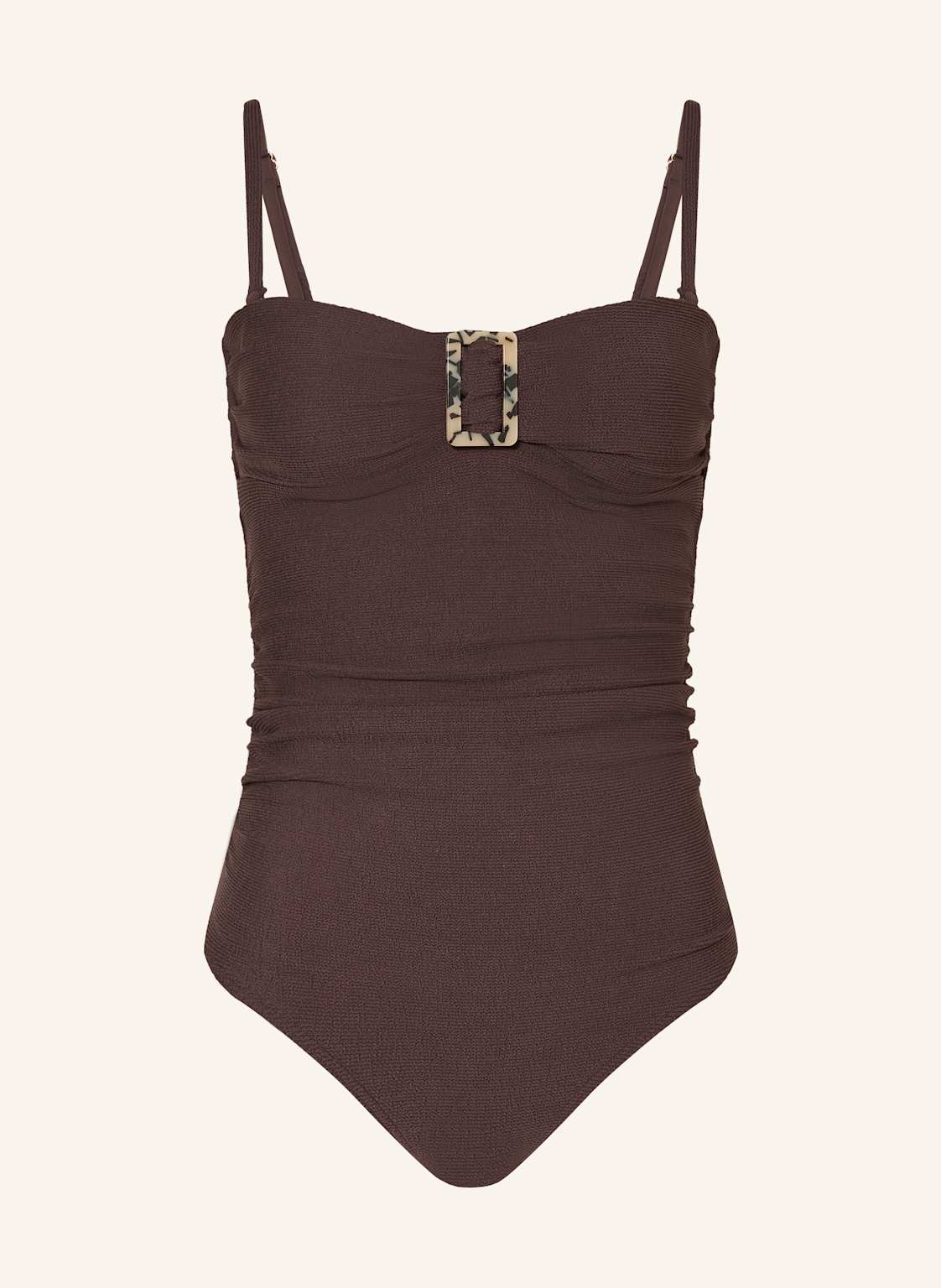 Cyell Bandeau-Badeanzug Wavy Brown braun Cyell Bandeau-Badeanzug Wavy Brown braun von CYELL