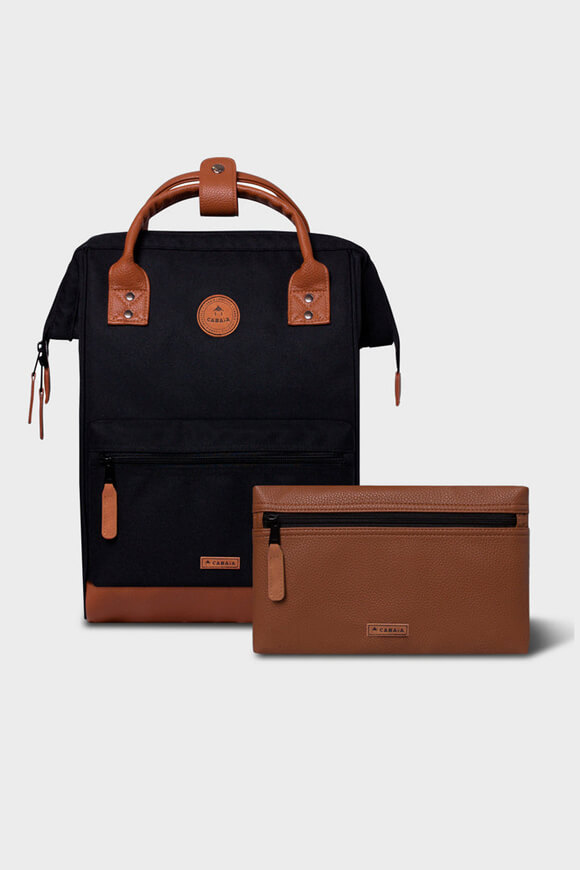 Cabaïa Rucksack 23L | Schwarz + Camel | unisex  | Einheitsgroesse von Cabaïa