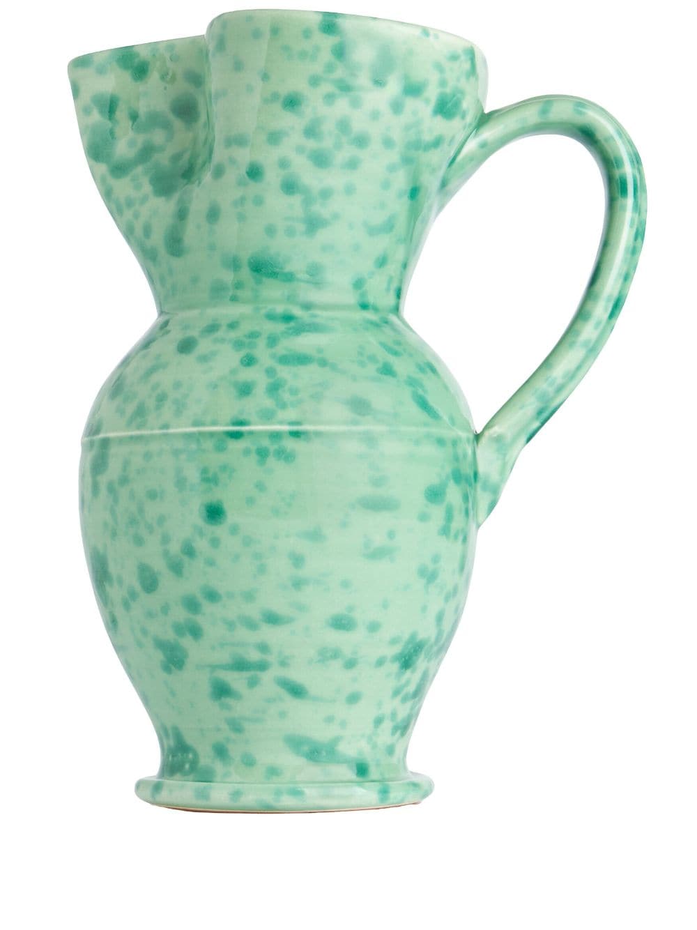 Cabana Glazed ceramic pitcher (25.5cm x 15cm) - Green von Cabana