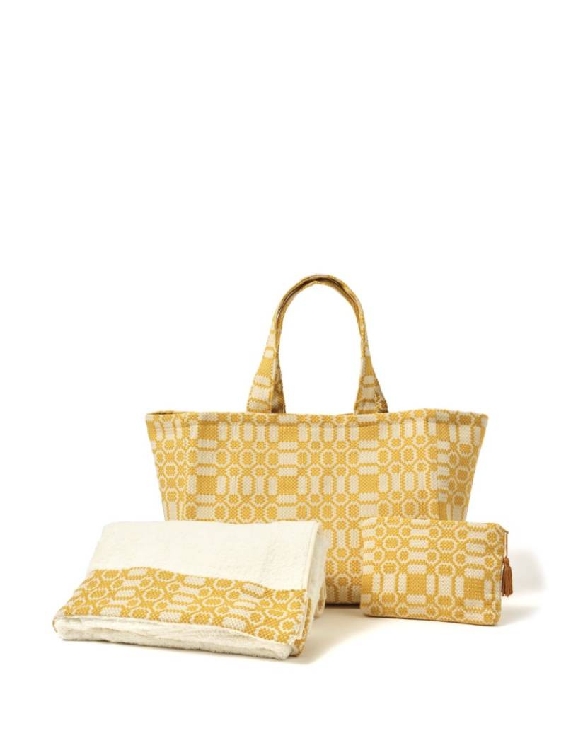 Cabana Lecce geometric-print beach set - Yellow von Cabana