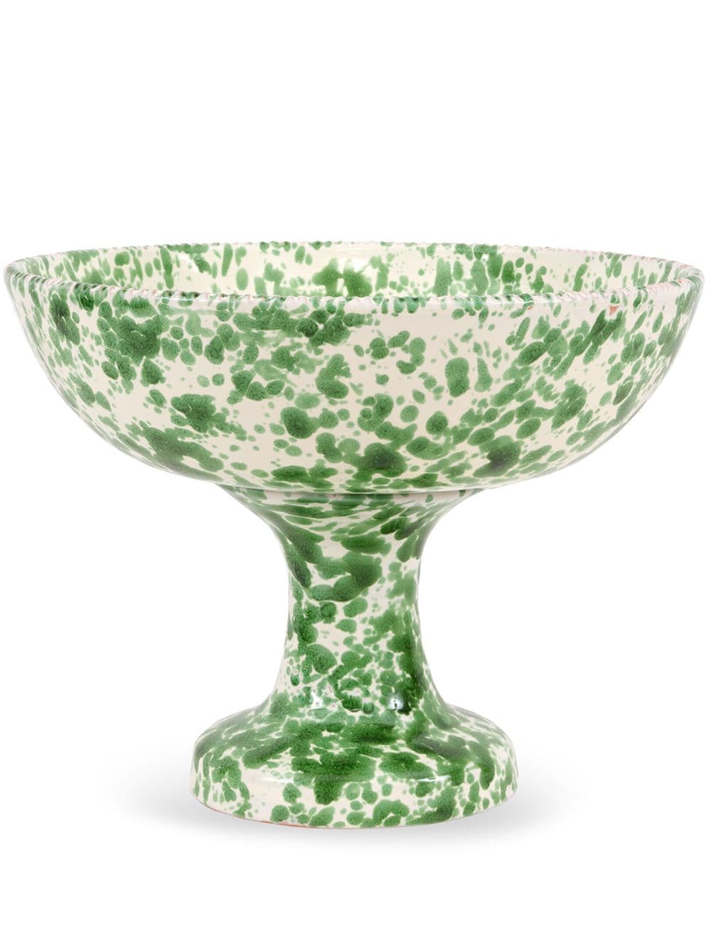 Cabana Speckled ceramic fruit stand (25cm x 18cm) - Green von Cabana