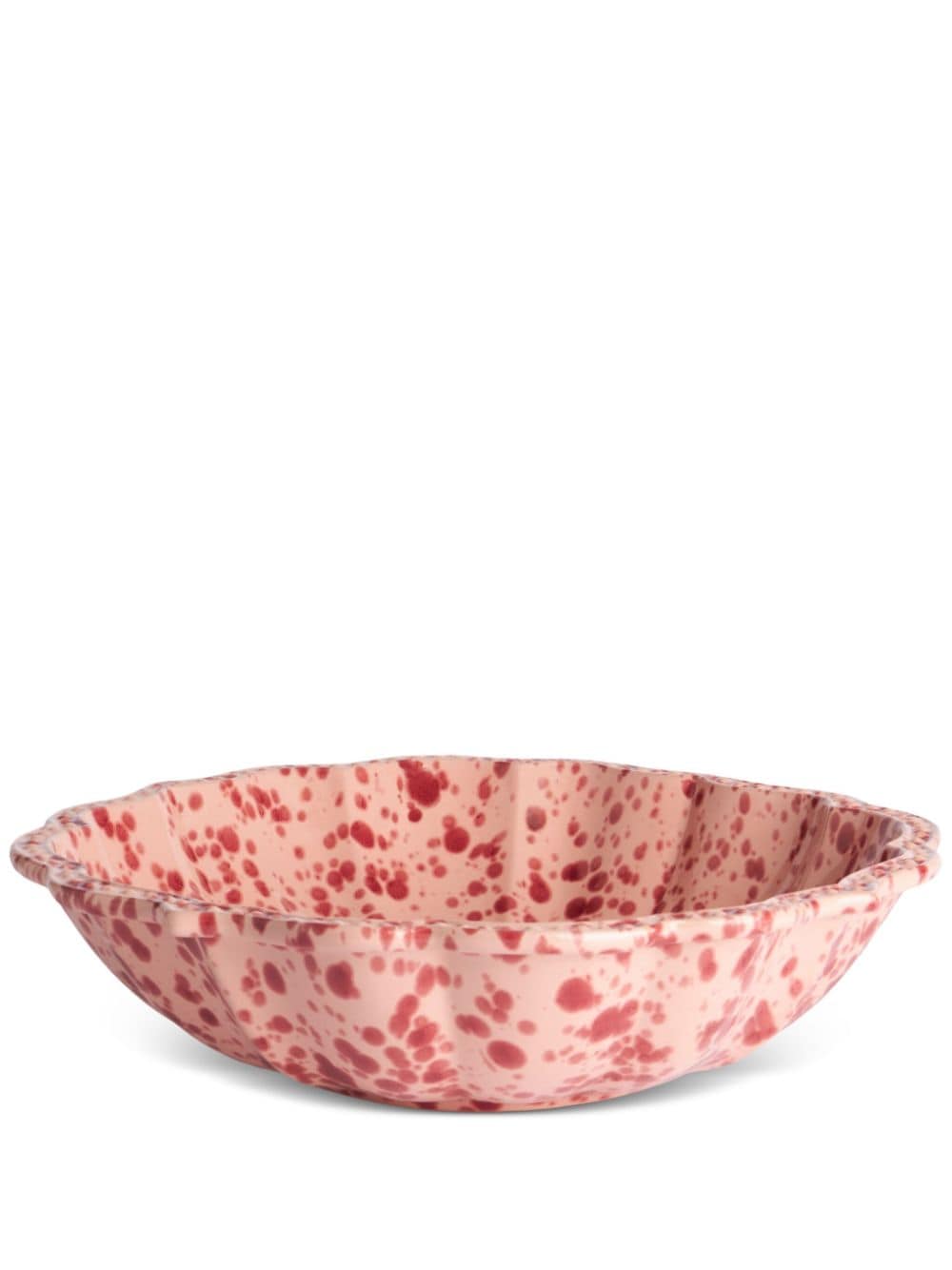Cabana Speckled ceramic serving bowl (34cm) - Pink von Cabana
