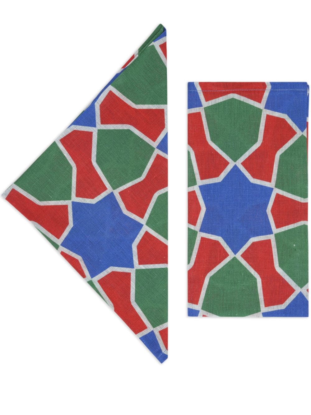 Cabana Tiles linen napkins (set of four) - Blue von Cabana