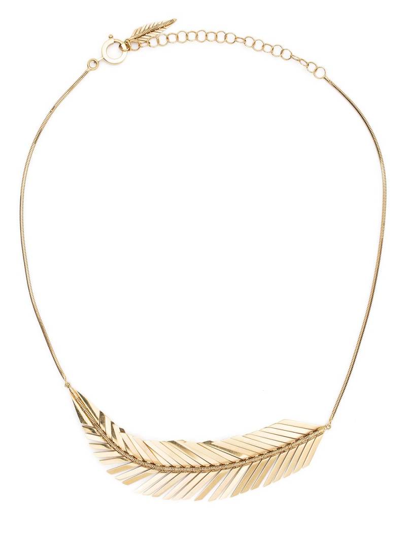 Cadar 18kt yellow gold Feather necklace von Cadar