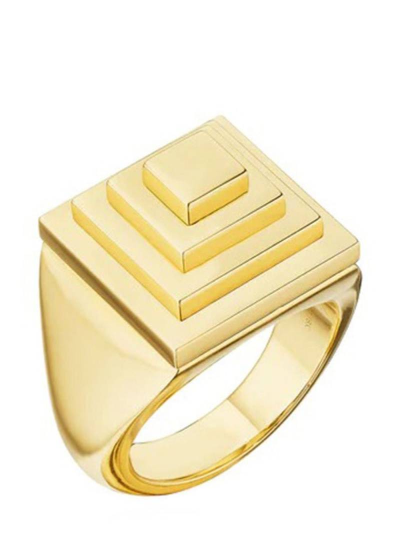 Cadar 18kt yellow gold Pyramid signet ring von Cadar