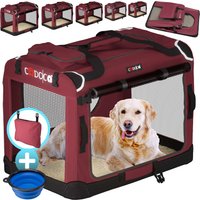 Hundebox Dunkelrot L 70x52x50cm von Cadoca®